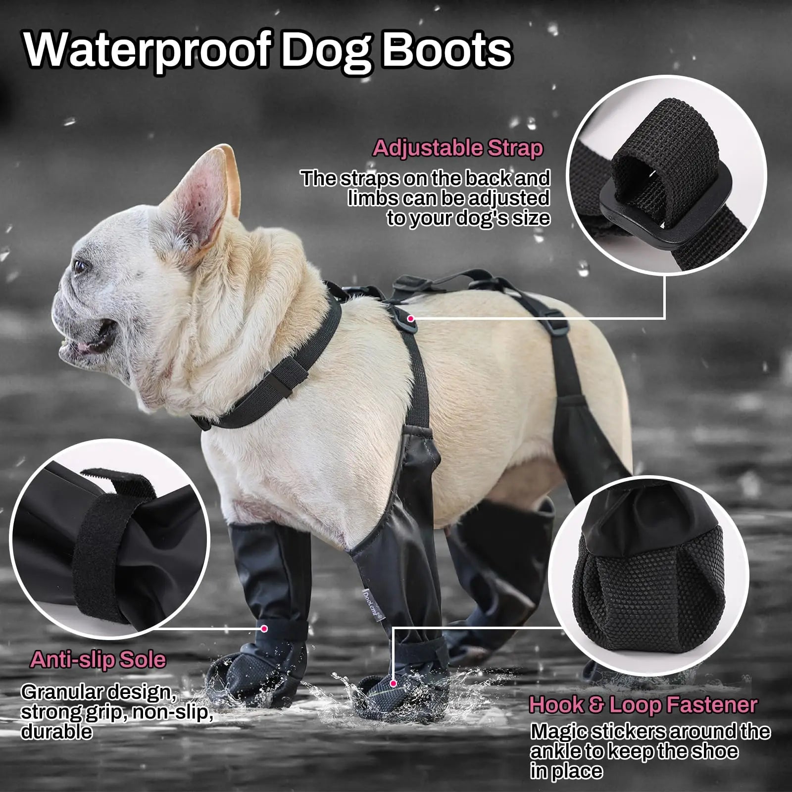 Chaussures Anti-Dérapantes pour Chiens – Bottines de Protection pour Pattes